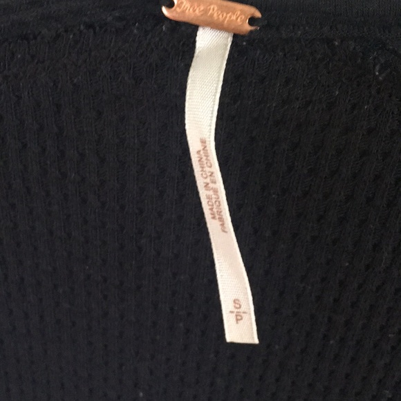 Free People size S waffle knit top - Picture 2 of 8